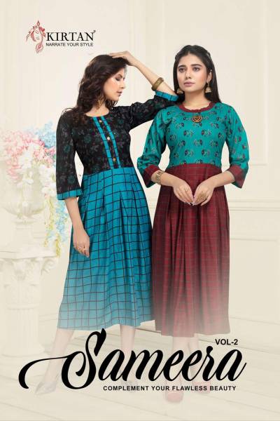 Sameera Vol 2 By Kirtan Printed Casual Wear Kurti Collection
